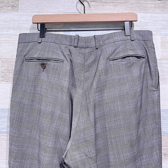 RRL Ralph Lauren Wool Glen Check Suit Gray 2 Button Mens 46R x Pleated Pants - Picture 11 of 12
